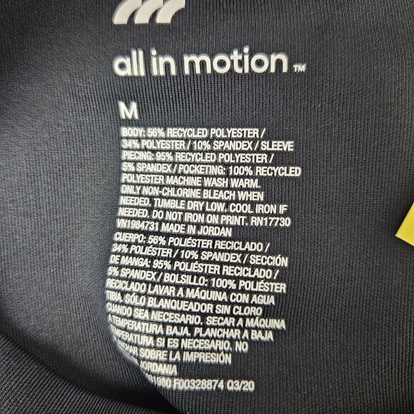 All In Motion Mens Black Long-Sleeve Crewneck Sweatshirt Size Medium Casual - Picture 10 of 10